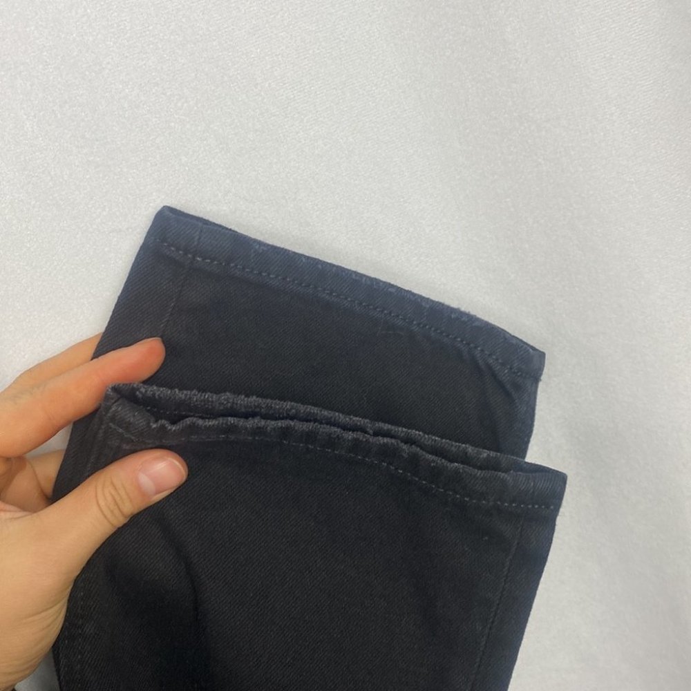 American Eagle Outfitters AE Ripped Mom Jean - Destroyed Black - Size 6 X-Long - Picture 7 of 15
